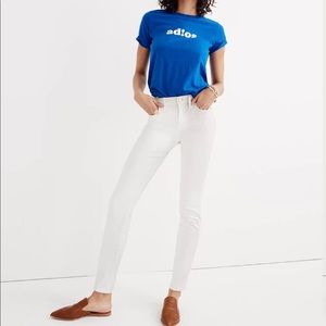 Madewell 9" High-Rise Skinny Jeans in Pure White Size 32